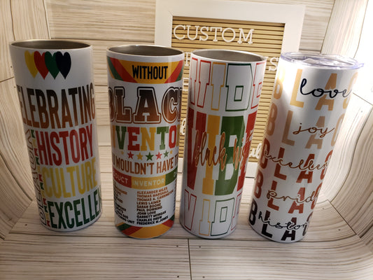 Black history month tumblers